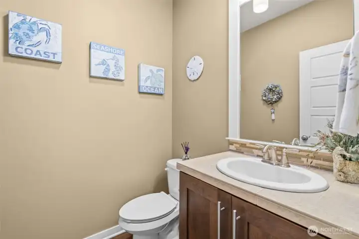 Half bath on the main floor for your guests.