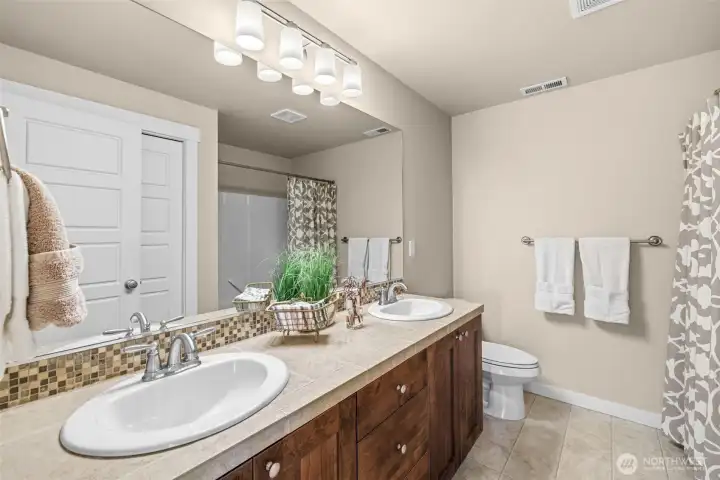 Full bath on the lower level.