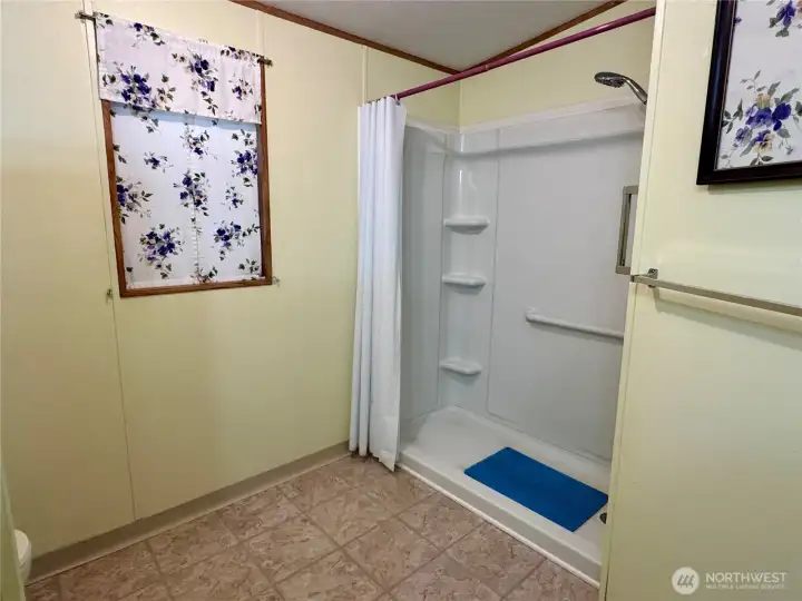 Primary bathroom with walk in shower