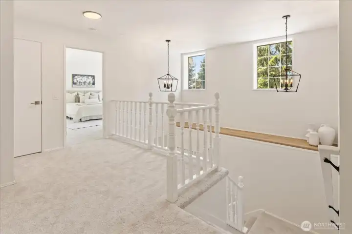 Upstairs you'll find 4 Bedrooms