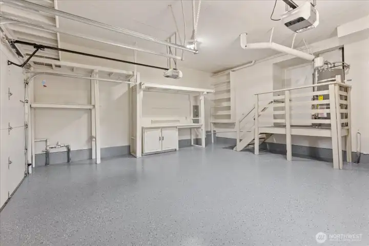 Freshly painted and epoxy flooring