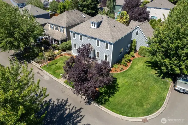 Great view of this corner lot beauty