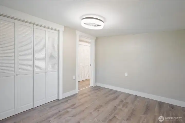 Bedroom with large closet.