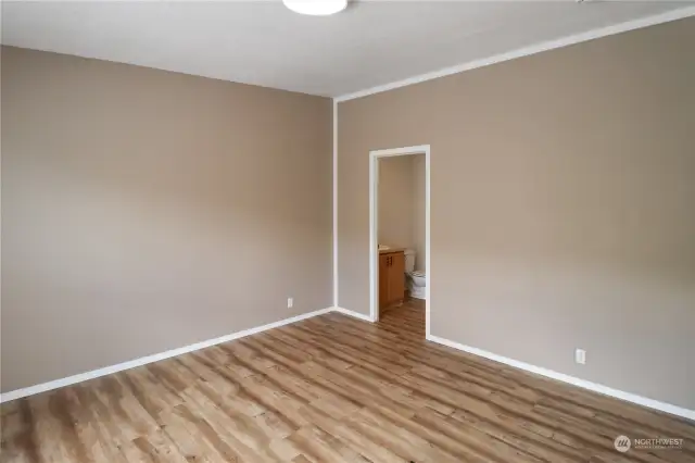 Primary bedroom with attached bath