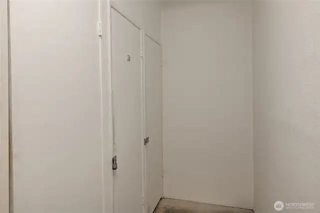 Private storage on level C, Door 1 (open w/ padlock)