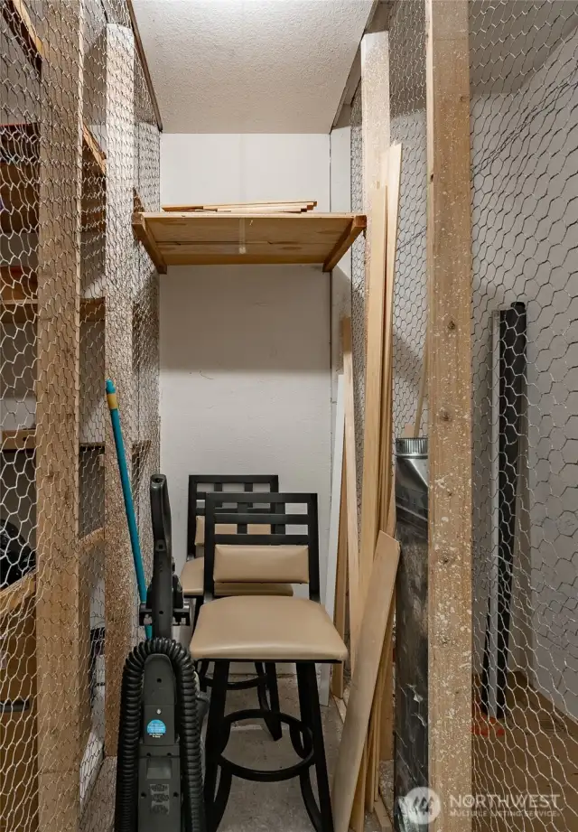 Private storage on level C, Door 1 (open w/ padlock)