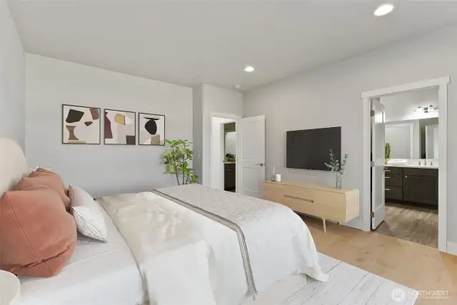 Primary bedroom virtual staged