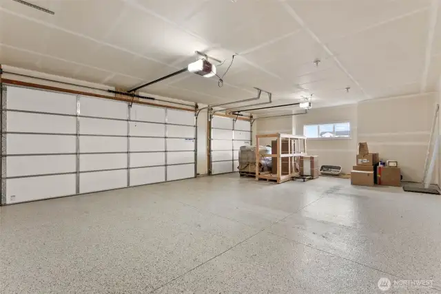 Three car garage epoxy flooring