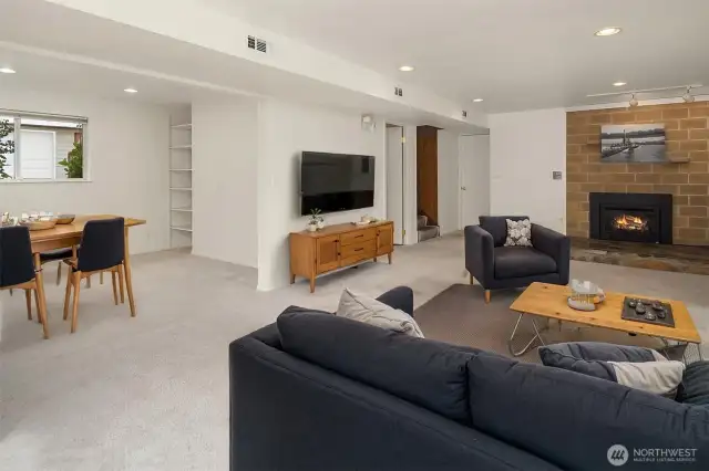 Virtual staging showcases the possibilities for the basement.