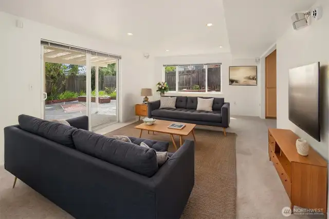 Virtual staging showcases the possibilities for the basement.
