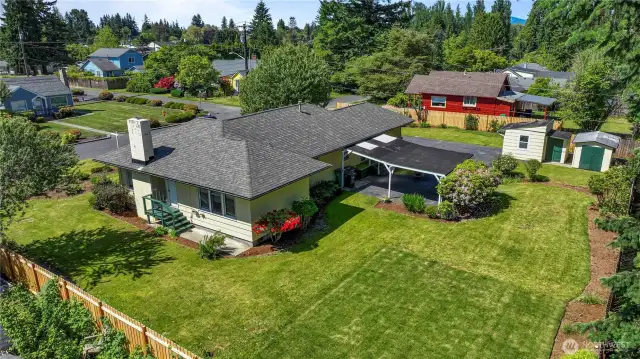 Partially Fenced, Spacious Lot