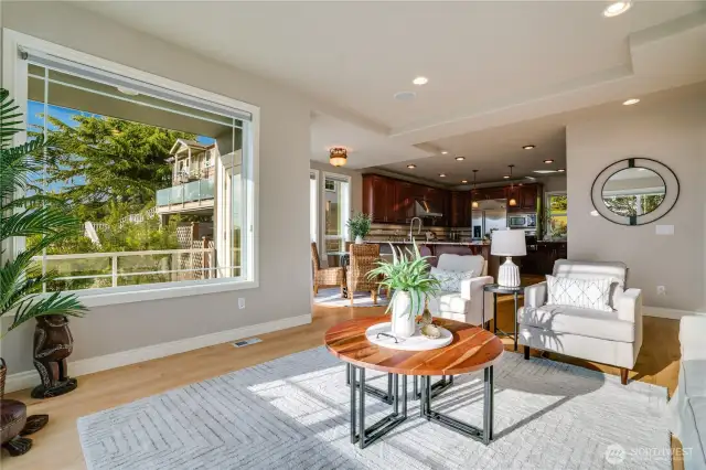 A great room that has plenty of room as friends always want to be in the action.