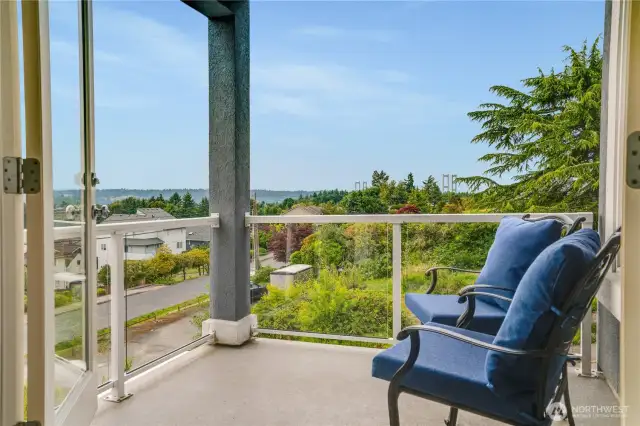 View deck off the primary bedroom.