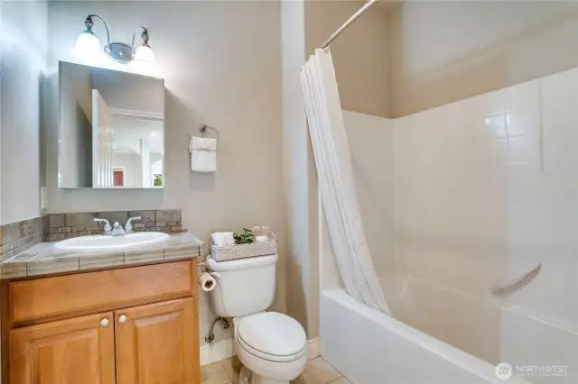 Full bathroom on the main floor