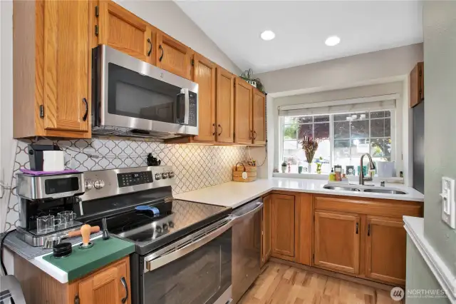 new stainless-steel appliances