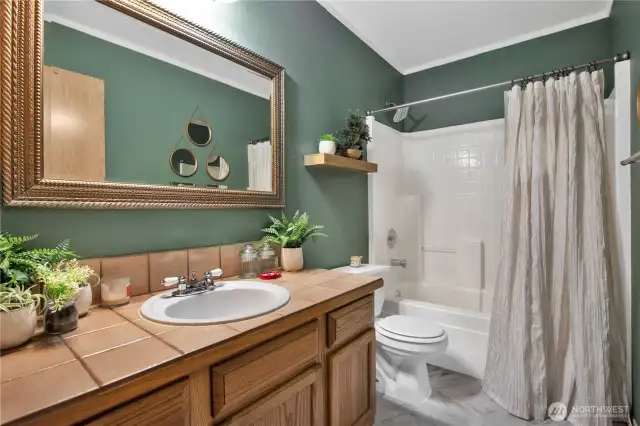 hall bathroom with tub/shower combo