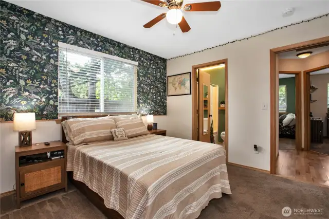primary bedroom with stylish accets