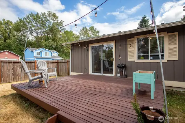 lareg wooden deck