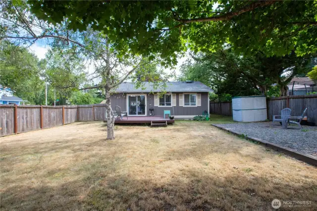backyard with garden space