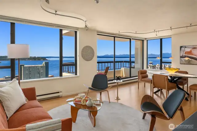 Relax in your living room and savor the views