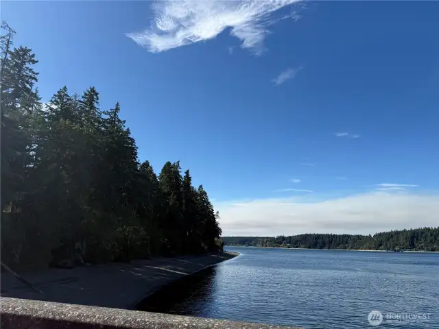 This is the view from where you get off the ferry terminal