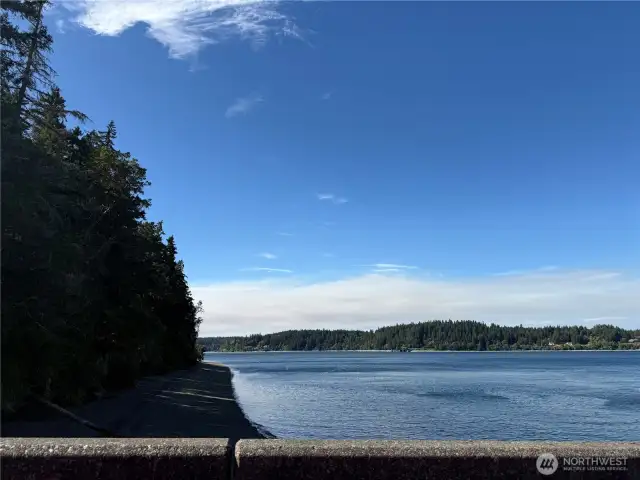 This is the view from where you get off the ferry terminal