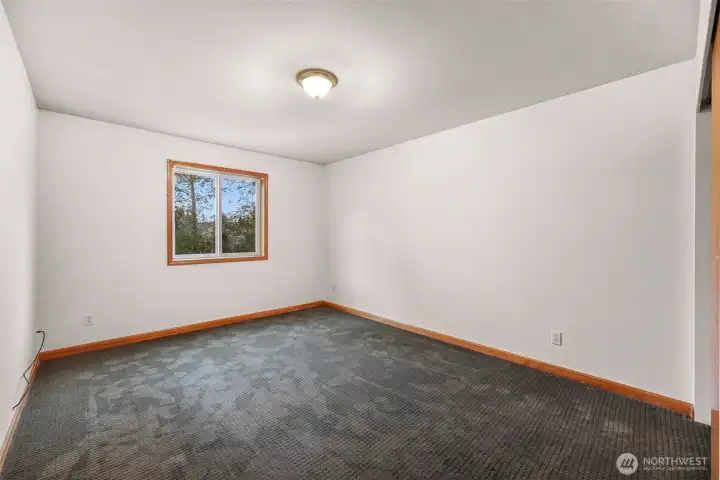 Bedroom 2, view from door to window