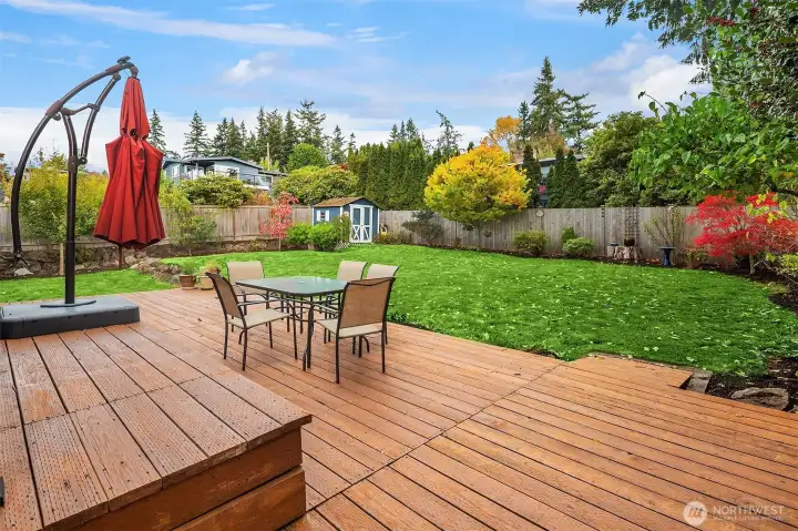 sprawling back deck