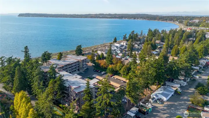 Aerial view of Grand Bay Condominiums, Birch Bay