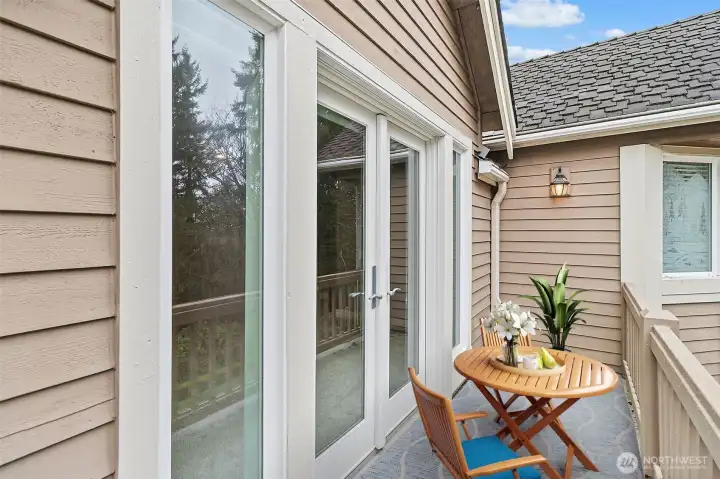 Enjoy your favorite beverage or read a book on the primary suite balcony.