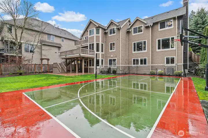 Enjoy a competitive pickleball or basketball game anytime.