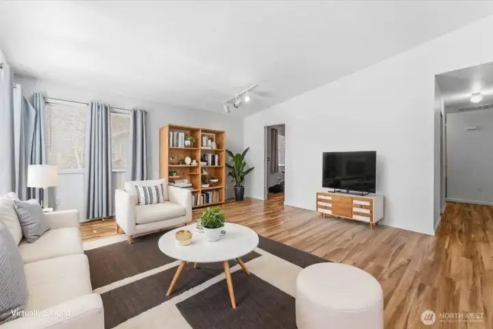 Virtually staged to demonstrate the potential layout and usability of the living space.