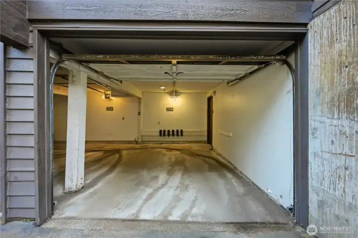 Unit 206 dedicated parking connects directly to the hallway & your personal storage unit.
