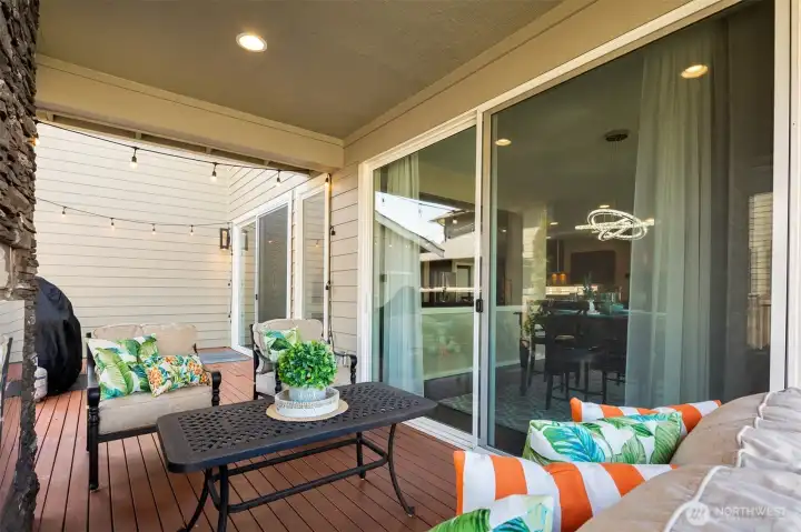 Covered outdoor living space