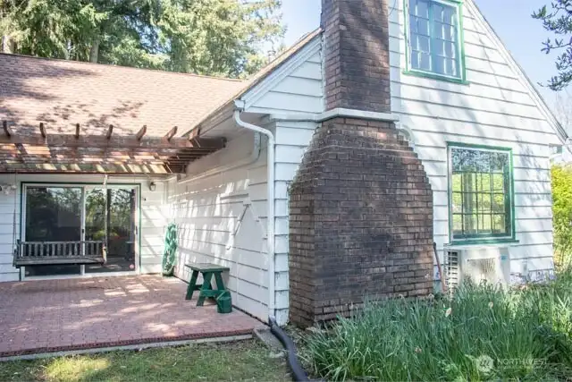 South side of home, showing patio