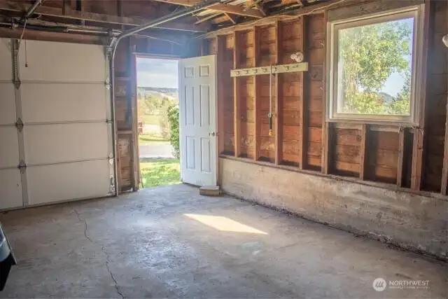 Interior of garage