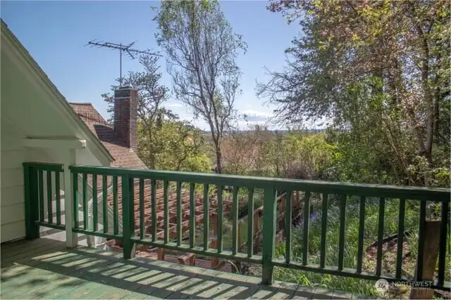 Back deck with views of the gardens
