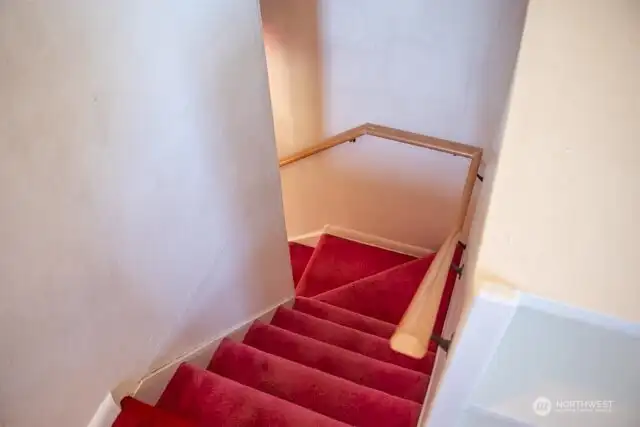 Stairs heading to main floor