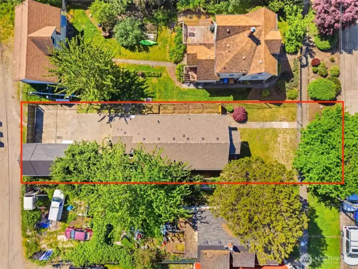 Property lines are added and a approximation