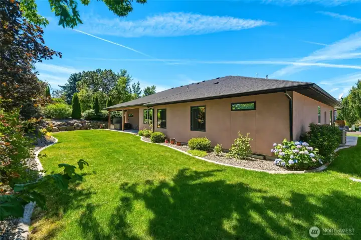 Backyard with Curbing and Landscaping Backyard with Curbing and Landscaping