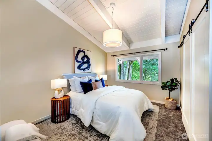 Primary ensuite with loads of closet space.