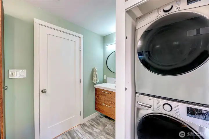 Remodeled Laundry and half bath.