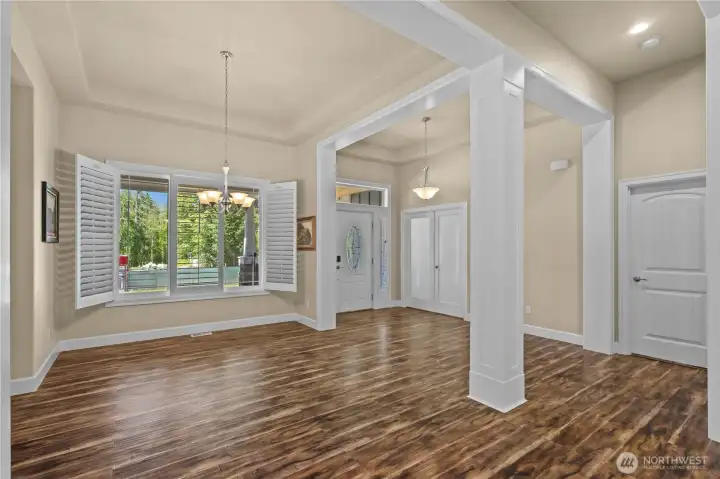 Dining Room with Coffered Ceilings Dining Room with Coffered Ceilings