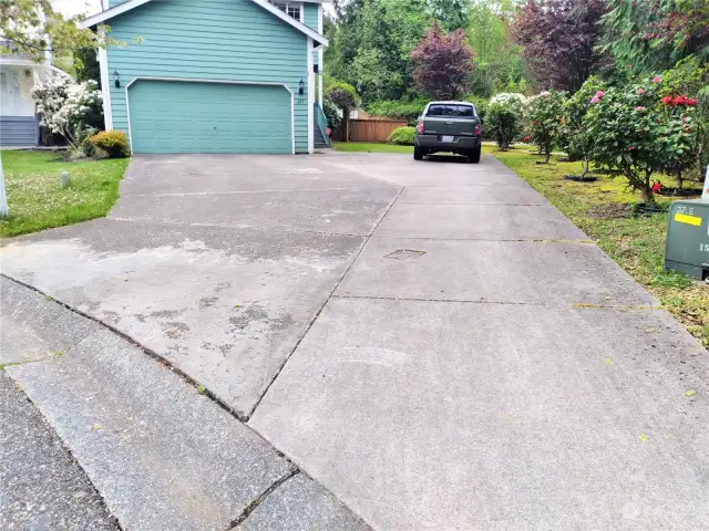 enlarged driveway for RV/boat  parking