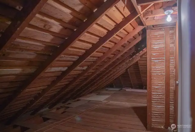 attic storage in residence - or expand living space