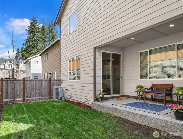 Walkout From the Kitchen - Fenced Rear Yard
