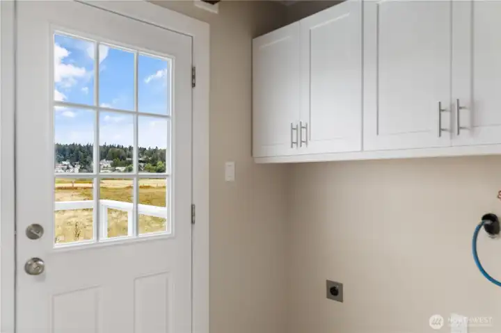 Washer and Dryer with new cabinets