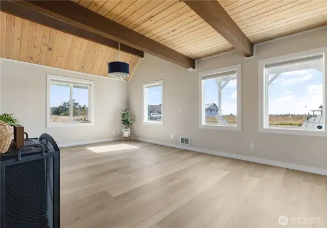 Living and Dining areas.  Great view windows and so much natural light.