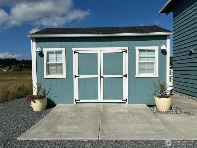 Newer Storage shed for all your extra items for Island fun