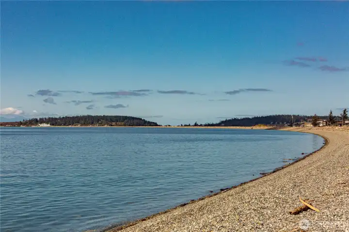 To the West is a public Beach that you can Salmon fish off.  This also has breathtaking sunsets.